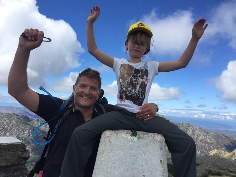 Daddy And Daughter On Top Goatfell